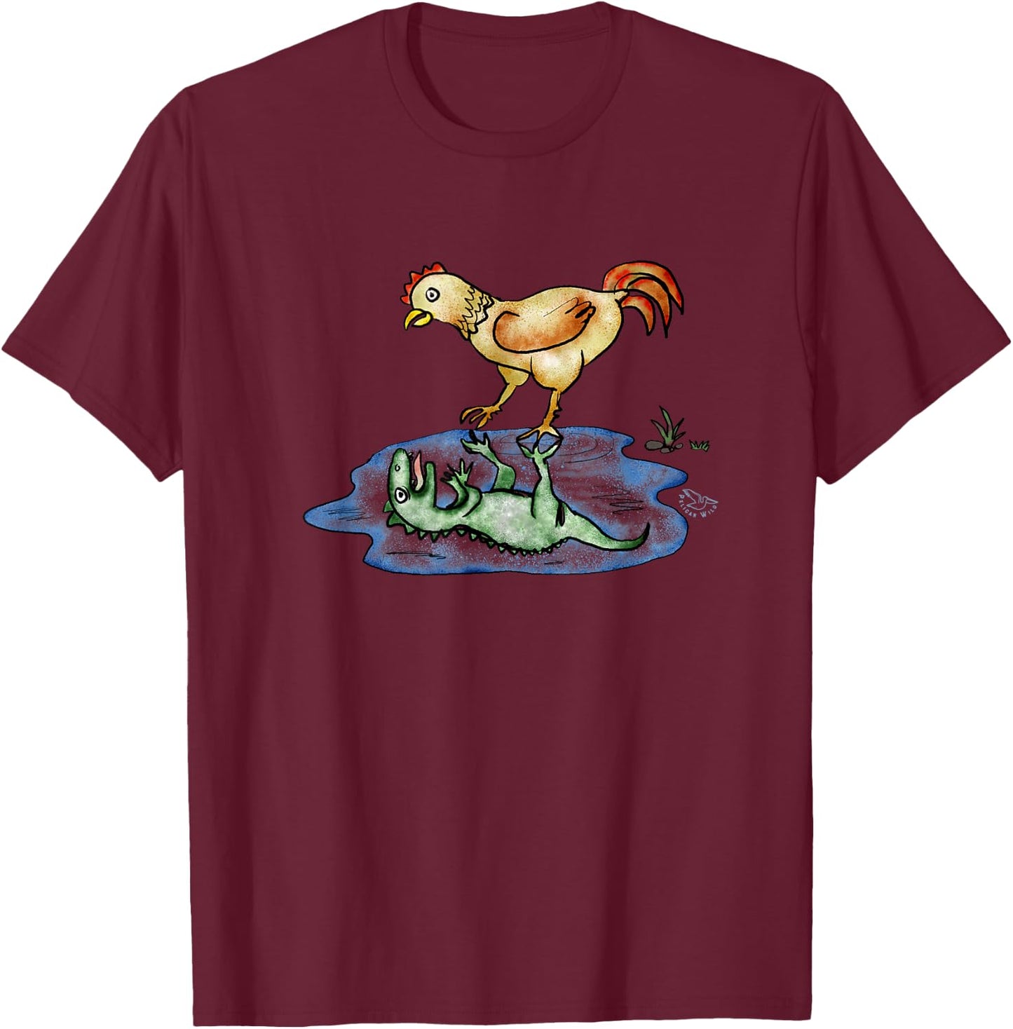 Chicken Dinosaur Funny Evolution Science Lover Shirt T-Shirt - T-Shirt | Maroon