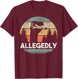 Allegedly Ostrich T Shirt Funny Bird Lover T-Shirt - T-Shirt | Maroon