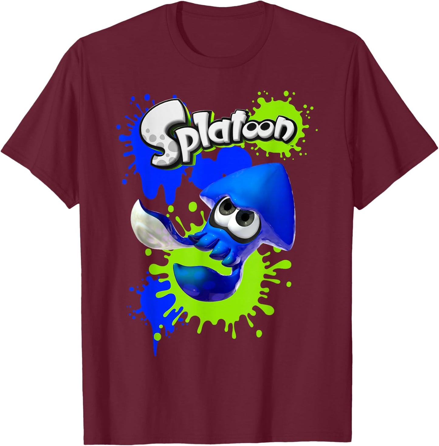 Nintendo Splatoon Spleediddle Splat Graphic T-Shirt - T-Shirt | Maroon