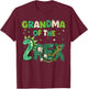Grandma of the Two Rex Birthday Dinosaur Family Matching T-Shirt - T-Shirt | Maroon