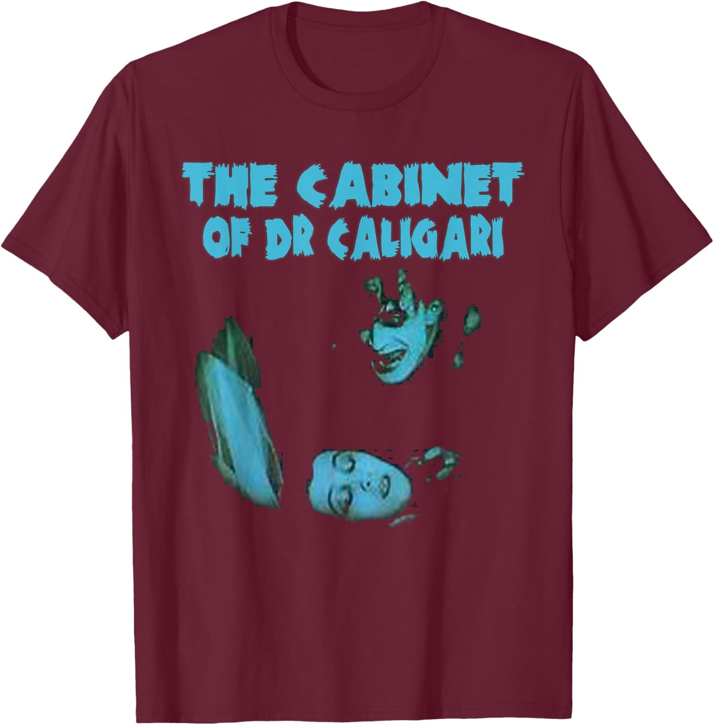 The Cabinet of Dr Caligari Silent Horror T-Shirt - T-Shirt | Maroon