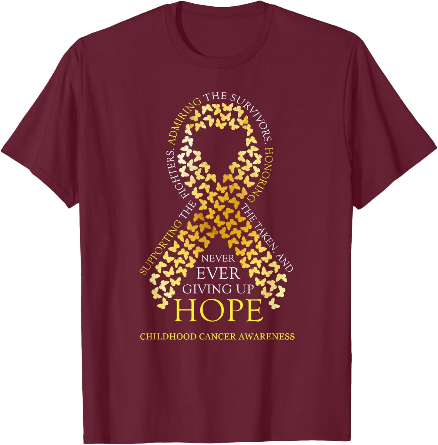 Childhood Cancer Awareness T T-Shirt - T-Shirt | Maroon