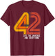 Vintage The 42 Answer to Life The Universe and Everything T-Shirt - T-Shirt | Maroon