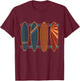 Distressed Longboard Longboarding Lovers & Longboarder Gift T-Shirt - T-Shirt | Maroon