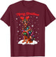 Christmas Pajamas Men Women Kids Doberman Pinscher Dog T-Shirt - T-Shirt | Maroon