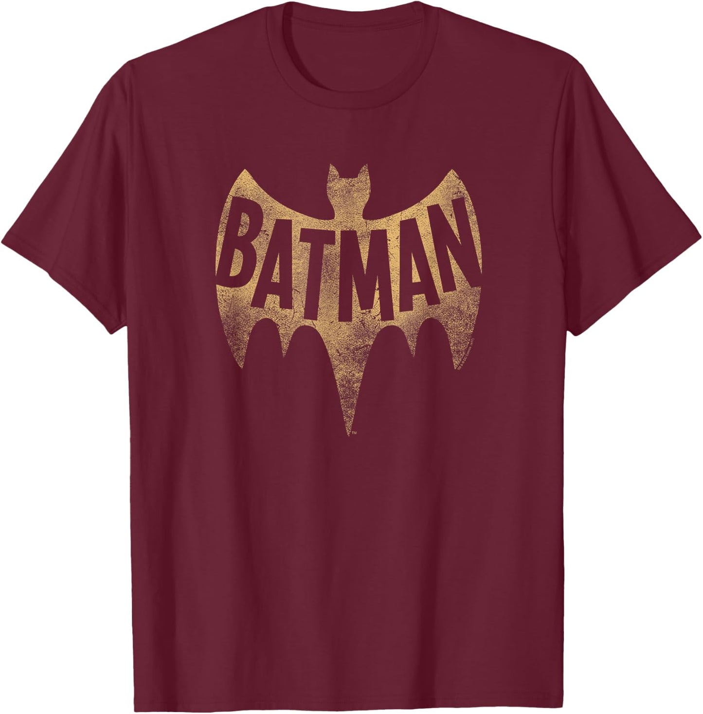 Batman Classic TV Series Vintage Logo T-Shirt - T-Shirt | Maroon