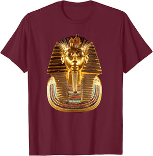 Pharaoh Tutankhamun mask . Ancient Egypt King Tut shirt T-Shirt - T-Shirt | Maroon