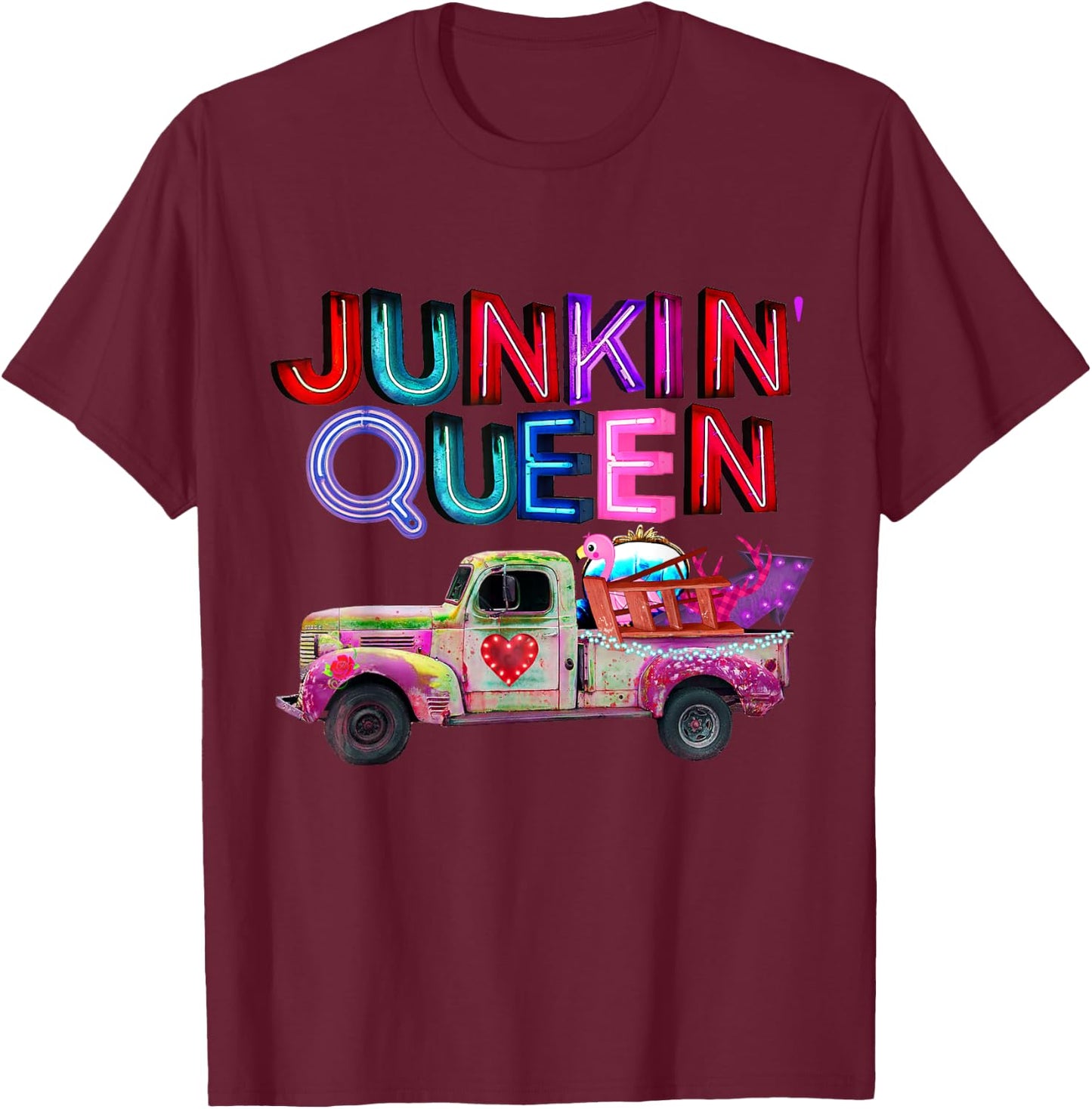 Junkin , Flea Markets, Vintage, Junker T-Shirt - T-Shirt | Maroon