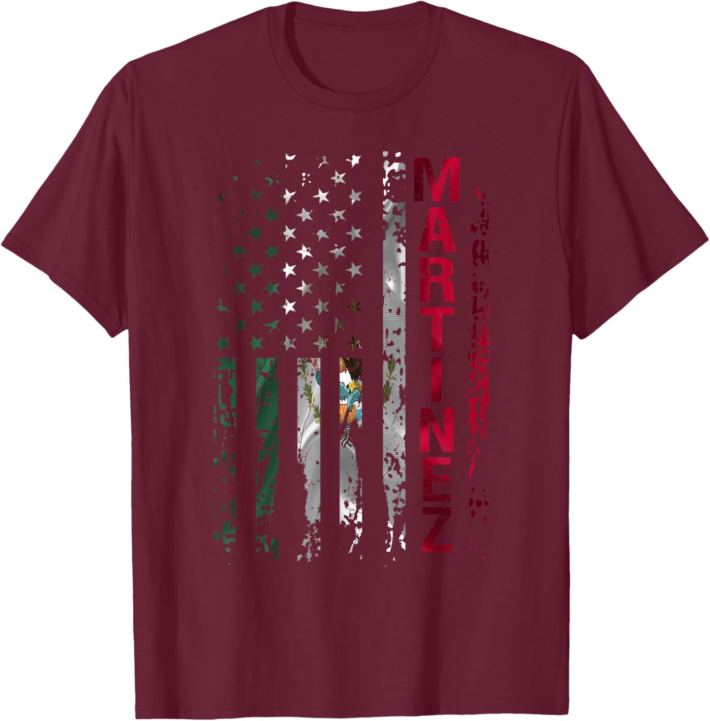 Martinez Surname Shirt Martinez Last Name T-Shirt - T-Shirt | Maroon