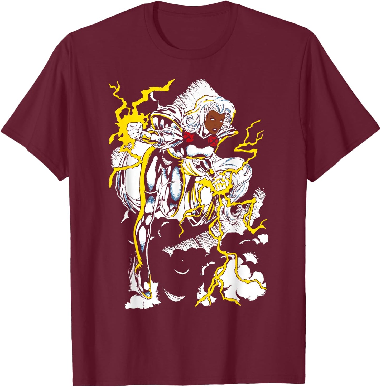 Marvel X-Men Storm Action Pose Retro Graphic T-Shirt - T-Shirt | Maroon