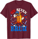 4th of July Hotdog Fireworks Dabbing Six Seven Bruh Boy Girl T-Shirt - T-Shirt | Maroon
