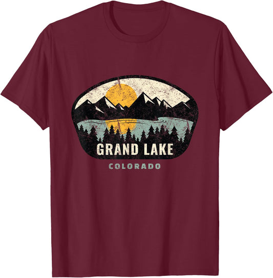 Grand Lake Colorado, CO Vacation Souvenir T-Shirt - T-Shirt | Maroon