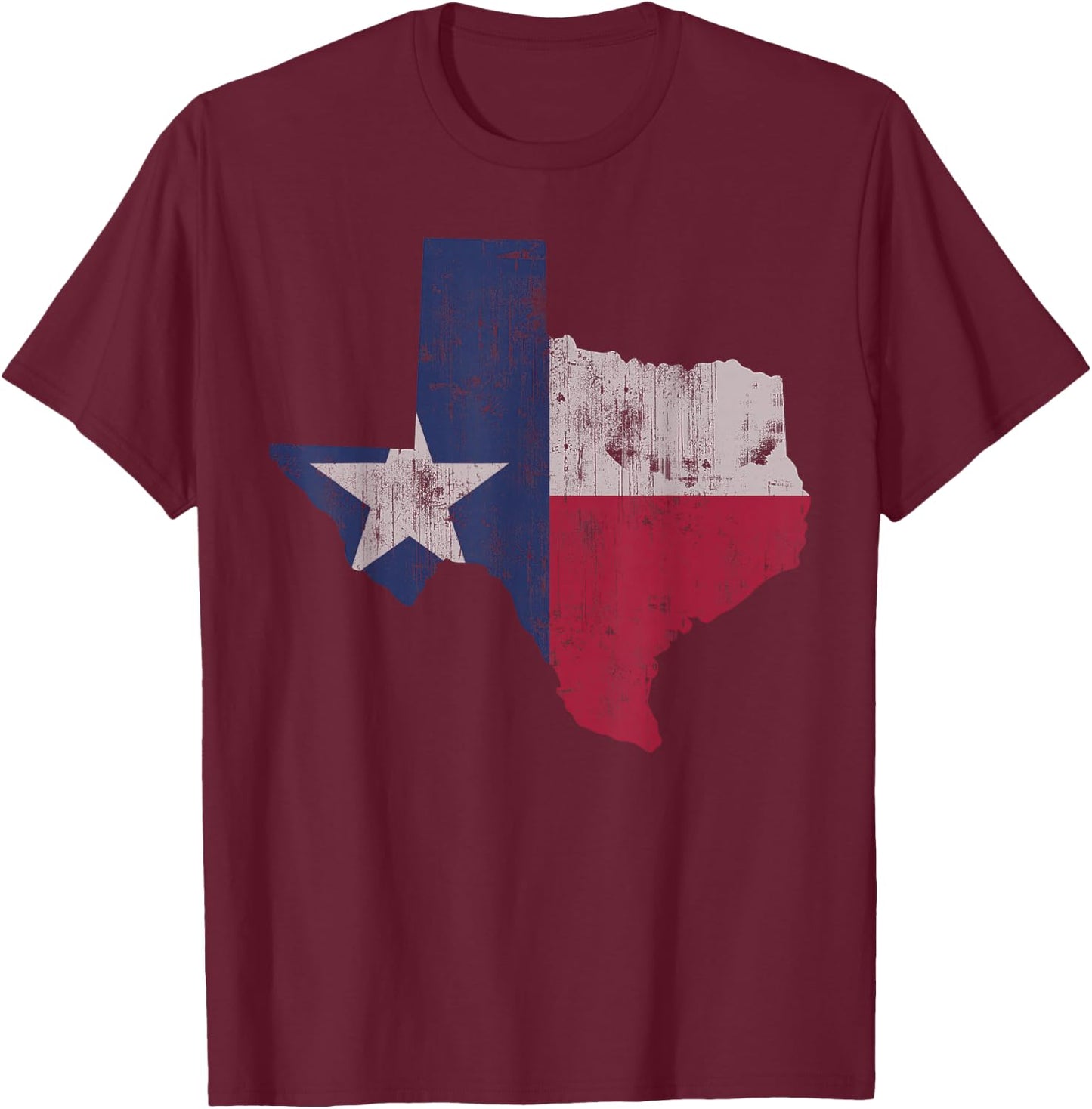 Retro Texas Flag Map Men Women Kids Youth Boys Girls Toddler Small T-Shirt - T-Shirt | Maroon