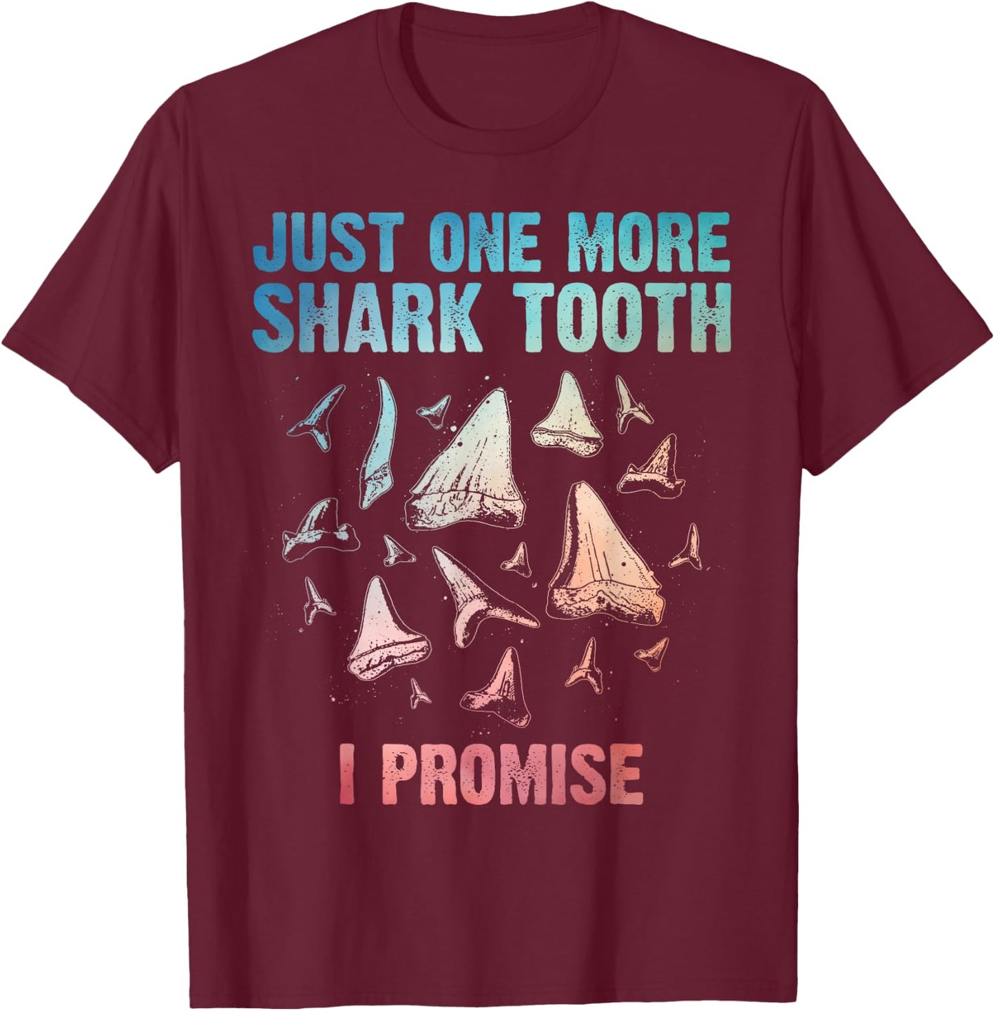 Cool Shark Teeth Art Women Megalodon Tooth Hunting T-Shirt - T-Shirt | Maroon