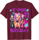 It's My 11th Birthday Cute Chibi Kpop Funny 11 Birthday Girl T-Shirt - T-Shirt | Maroon