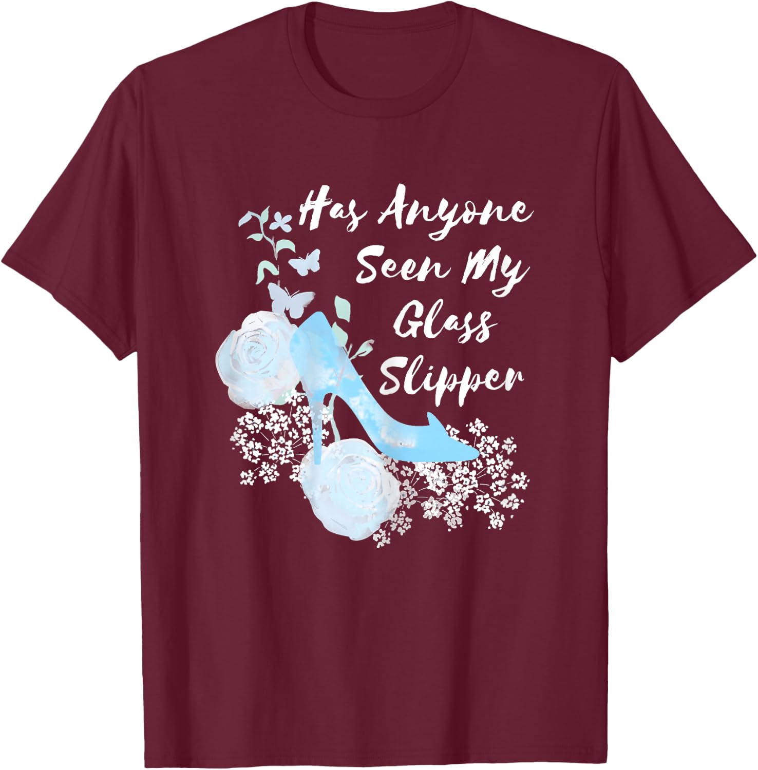 Disney Cinderella Glass Slipper Graphic T-Shirt - T-Shirt | Maroon