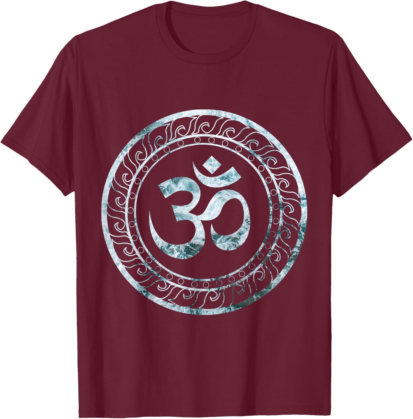 Om Ohm Aum Symbol Spiritual Yoga T-Shirt - T-Shirt | Maroon