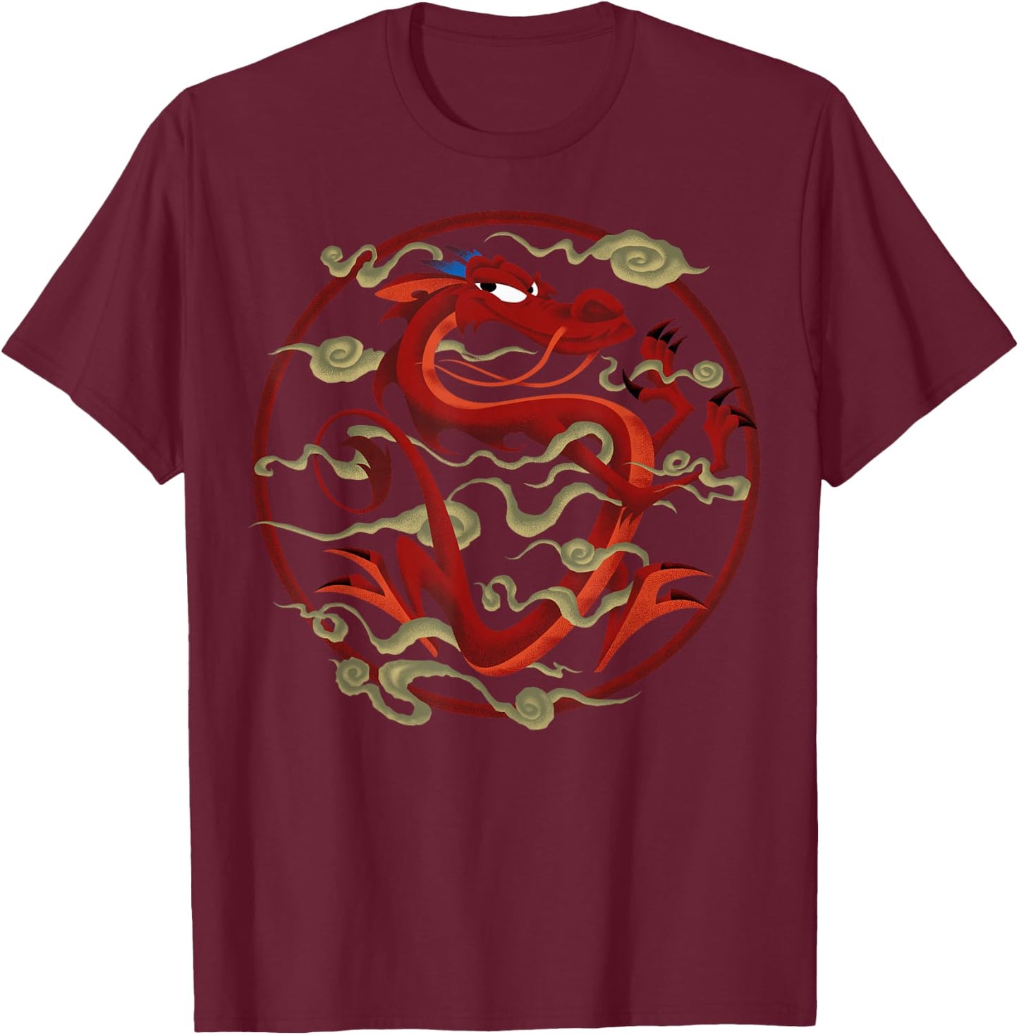 Disney Mulan Mushu Inner Circle Graphic T-Shirt - T-Shirt | Maroon