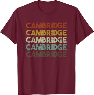 Cambridge, UK Vintage T-Shirt - T-Shirt | Maroon