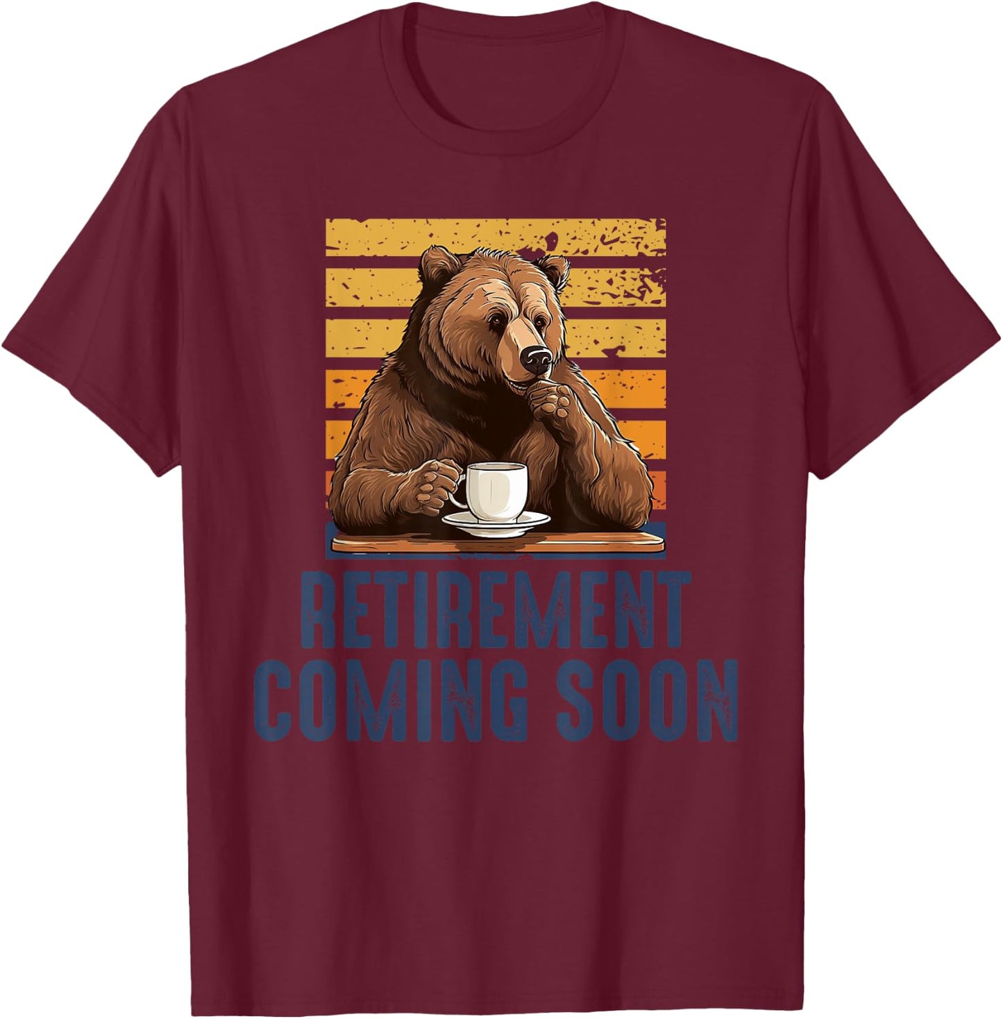Vintage Almost Retired Retirement Coming Soon Funny Retiring T-Shirt - T-Shirt | Maroon