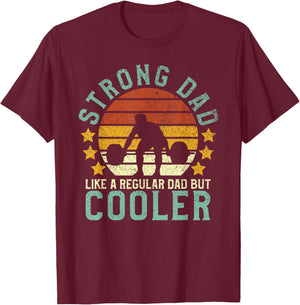 Strong Dad Workout | Weight Lifting T-Shirt - T-Shirt | Maroon