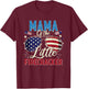 Mama of The Little Firecracker Fourth of July Birthday T-Shirt - T-Shirt | Maroon