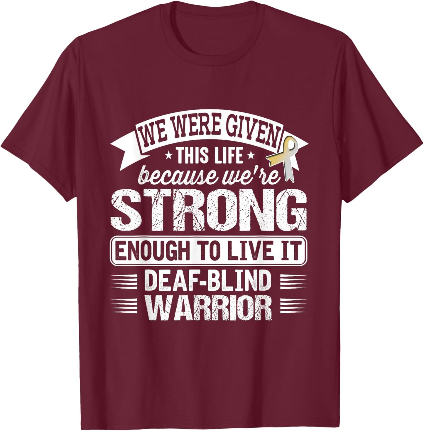 Deaf Blind Awareness T Shirt T-Shirt - T-Shirt | Maroon