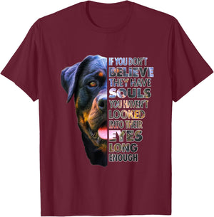 Rottweiler Soul I Love Rotties Dog Lover T-Shirt - T-Shirt | Maroon