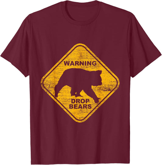 Attention Falling Bears Animal Design Australia Gift Koala T-Shirt - T-Shirt | Maroon