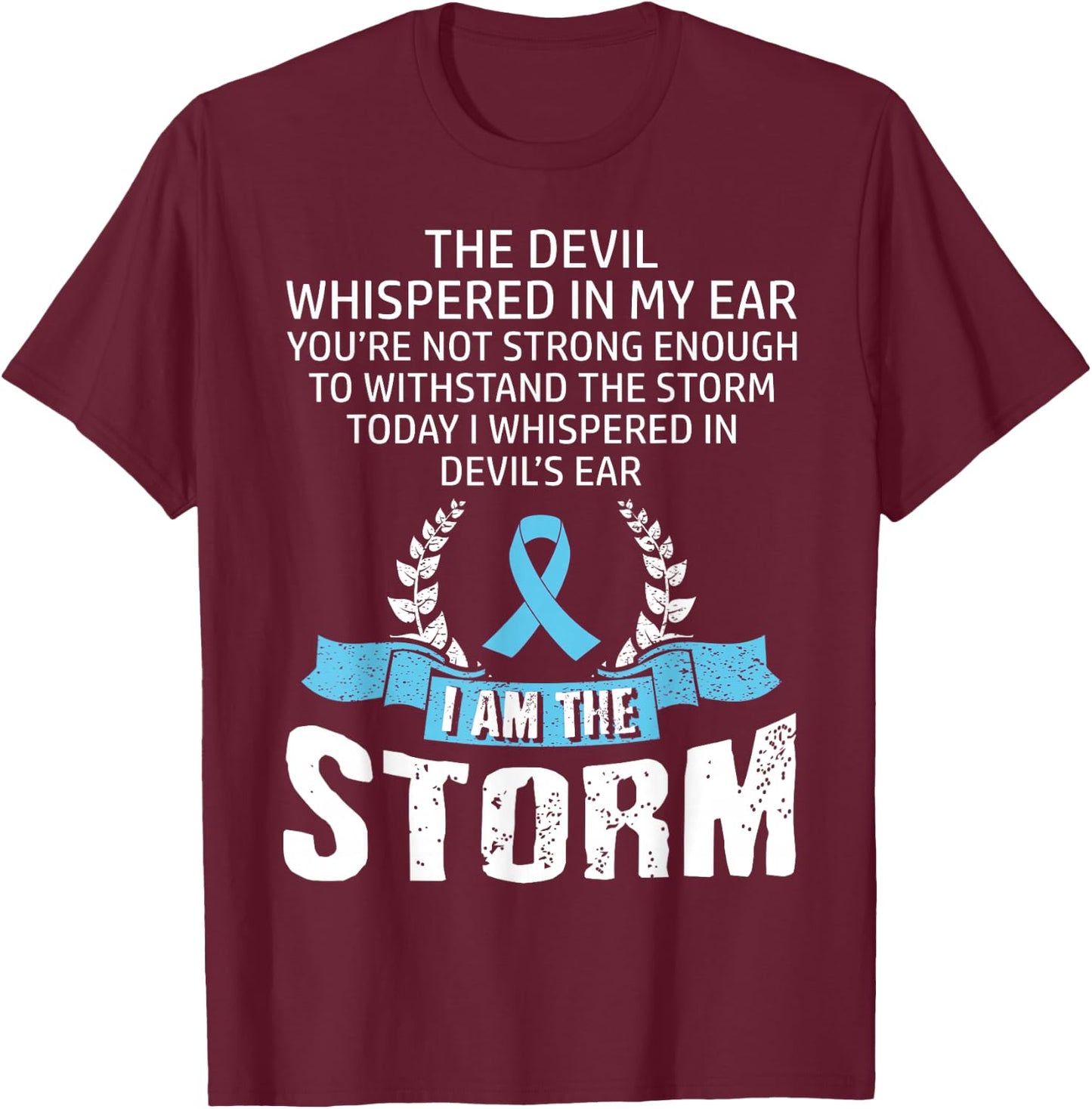 Prostate Cancer Awareness Storm T-Shirt - T-Shirt | Maroon