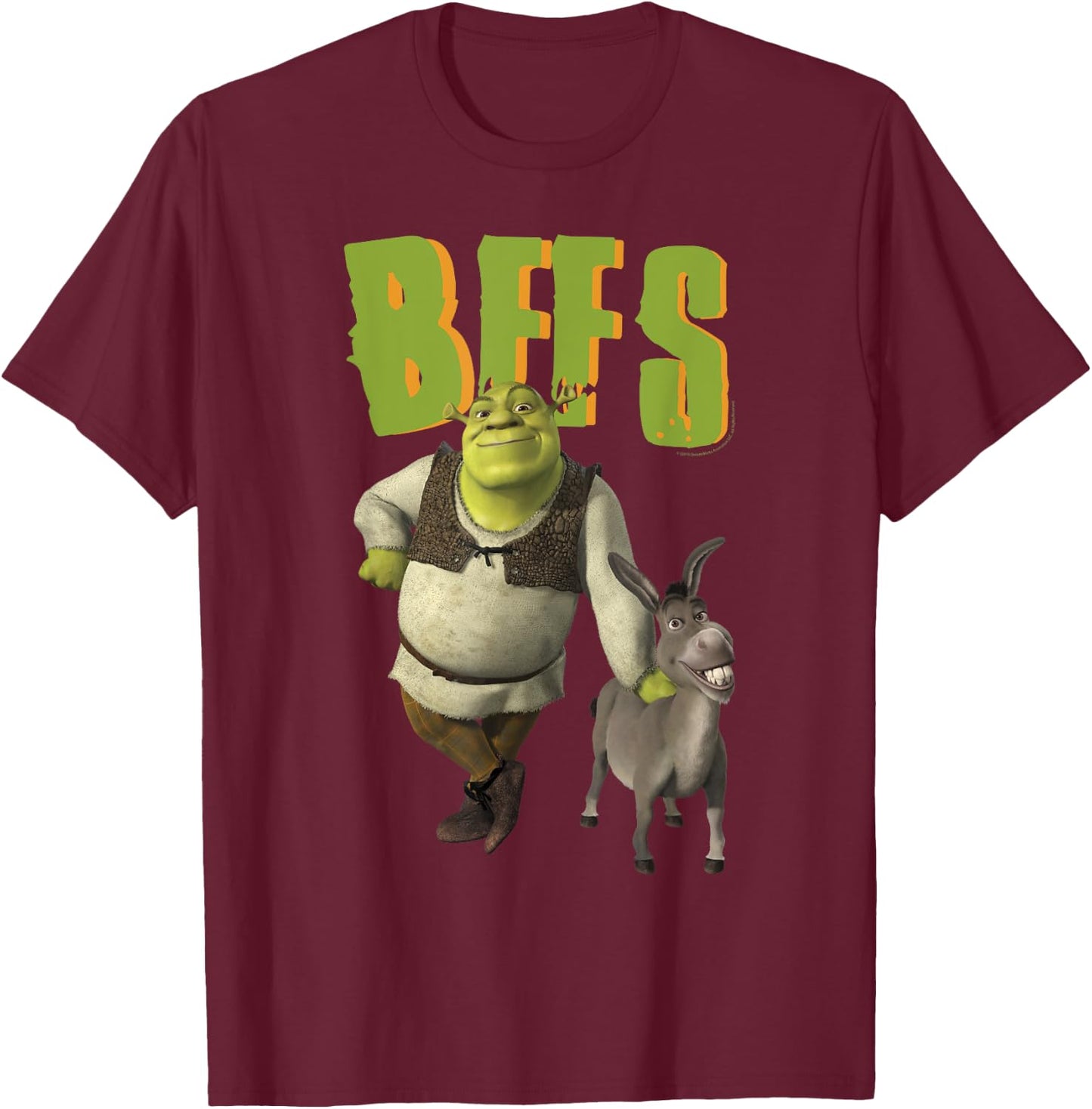 Shrek 2 And Donkey BFFS T-Shirt - T-Shirt | Maroon