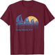 Long Island NY Sailboat Vintage 80s Sunset T-Shirt - T-Shirt | Maroon