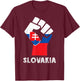 Slovakian Roots Handfist Slovakian Flag Slovakia Slovak T-Shirt - T-Shirt | Maroon