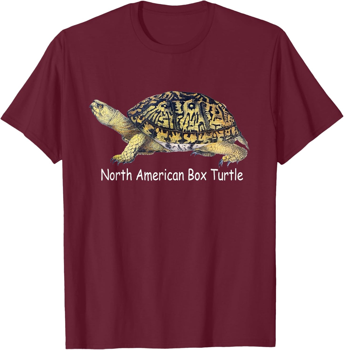 North American Box Turtle T-Shirt - T-Shirt | Maroon