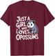 Opossums Lover Just A Girl Who Loves Opossums Funny Animals T-Shirt - T-Shirt | Maroon
