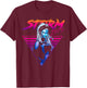 Marvel X-Men Storm 80's Retro Triangle Gradient T-Shirt - T-Shirt | Maroon