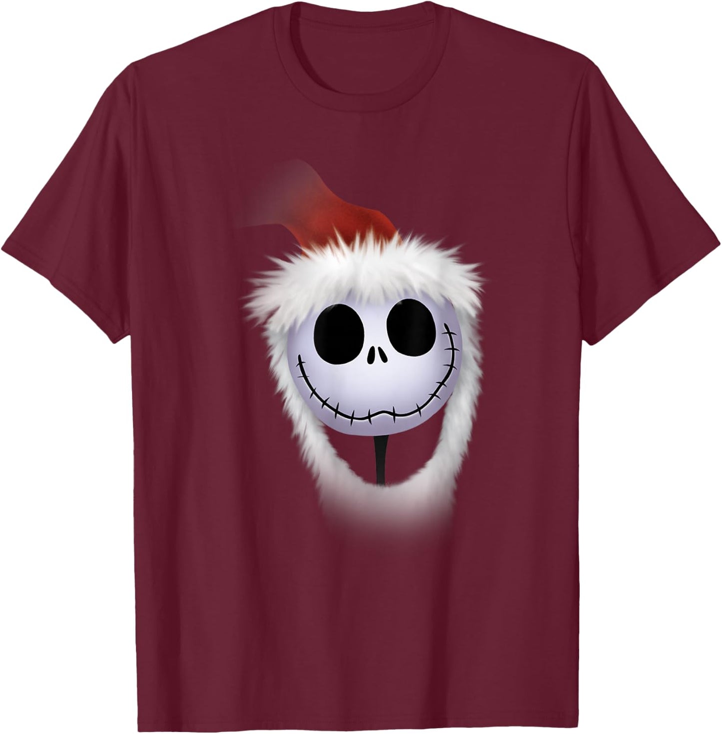 Disney Santa Jack Skellington Holiday T-Shirt - T-Shirt | Maroon