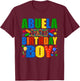 Abuela of The Birthday Boy Building Block Birthday Party T-Shirt - T-Shirt | Maroon
