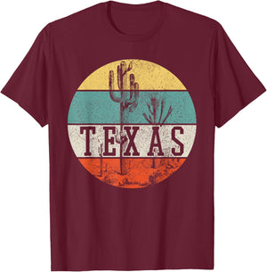 Texas State Country Retro Vintage T-Shirt - T-Shirt | Maroon