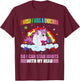 I Wish I Was A Unicorn Funny Unicorn I Hate People Unicorns T-Shirt - T-Shirt | Maroon