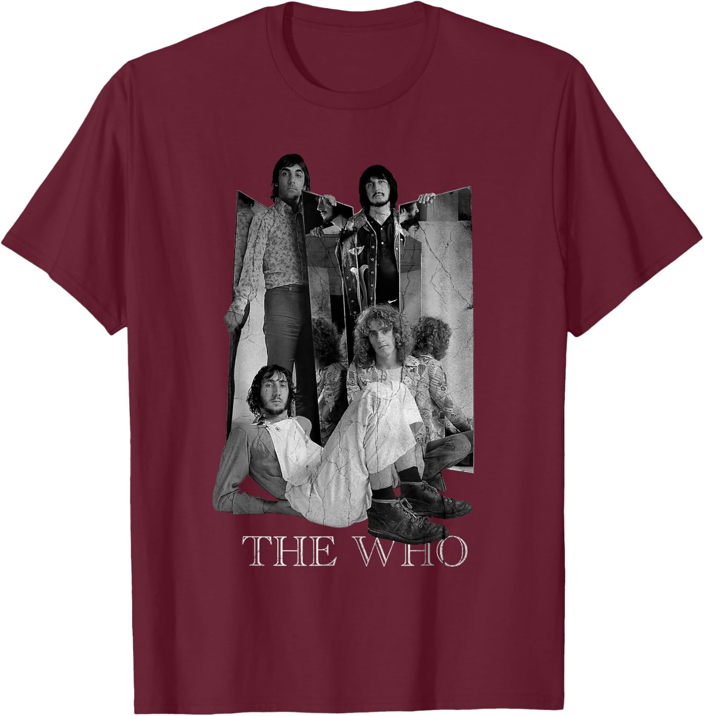 The Who Official Mirrors Mono T-Shirt - T-Shirt | Maroon