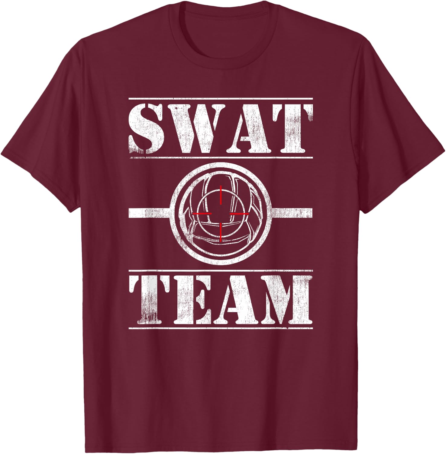 Funny Vollyball Team - Swat Crosshair T-Shirt - T-Shirt | Maroon
