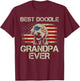 Best Doodle Grandpa Ever Shirt Goldendoodle 4th Of July Gift Men T-Shirt - T-Shirt | Maroon