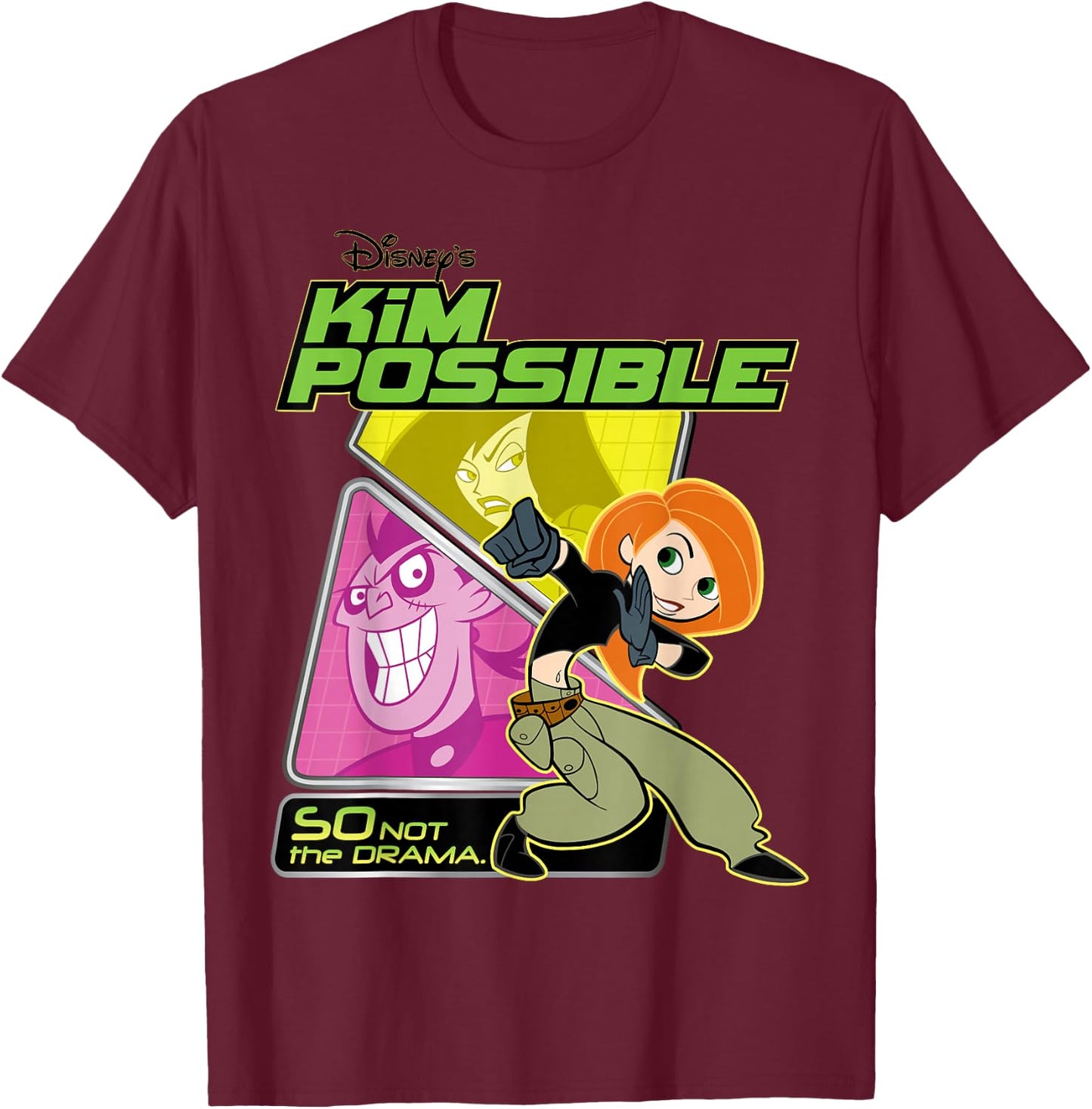 Kim Possible - So Not The Drama Villains T-Shirt - T-Shirt | Maroon