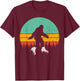 Retro Bigfoot Roller Skate Shirt Skating Sasquatch 80's Gift T-Shirt - T-Shirt | Maroon