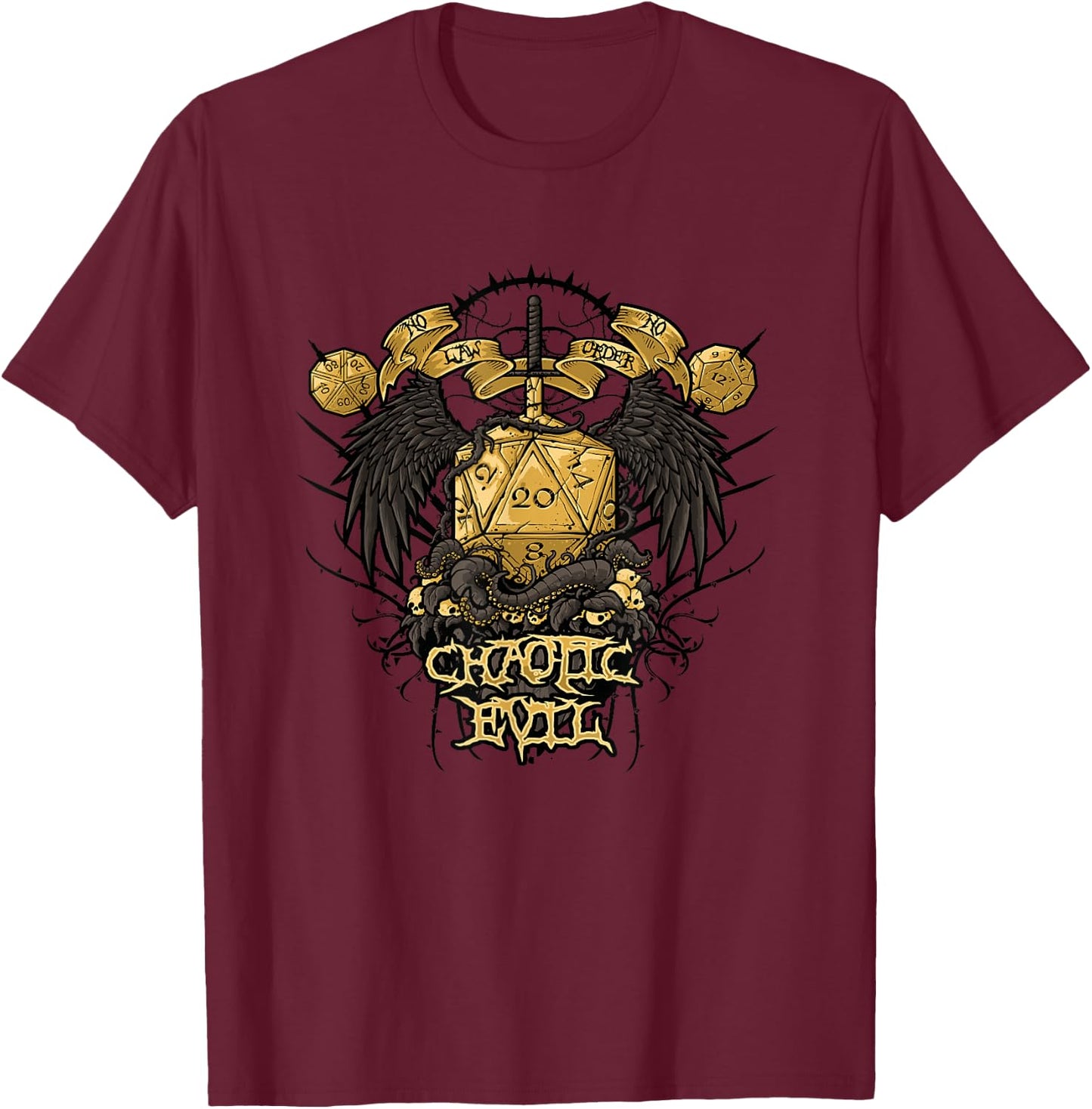 Chaotic Evil T-Shirt - T-Shirt | Maroon