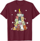 Ugly Christmas Sweater Cat Tree - Funny Xmas Cat Gift T-Shirt - T-Shirt | Maroon