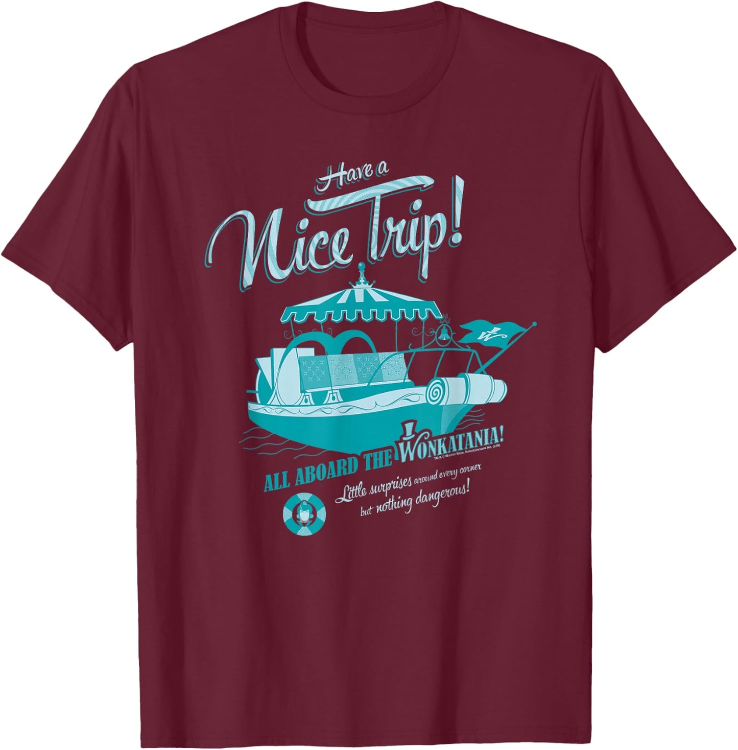 Willy Wonka Wonkitania T-Shirt - T-Shirt | Maroon