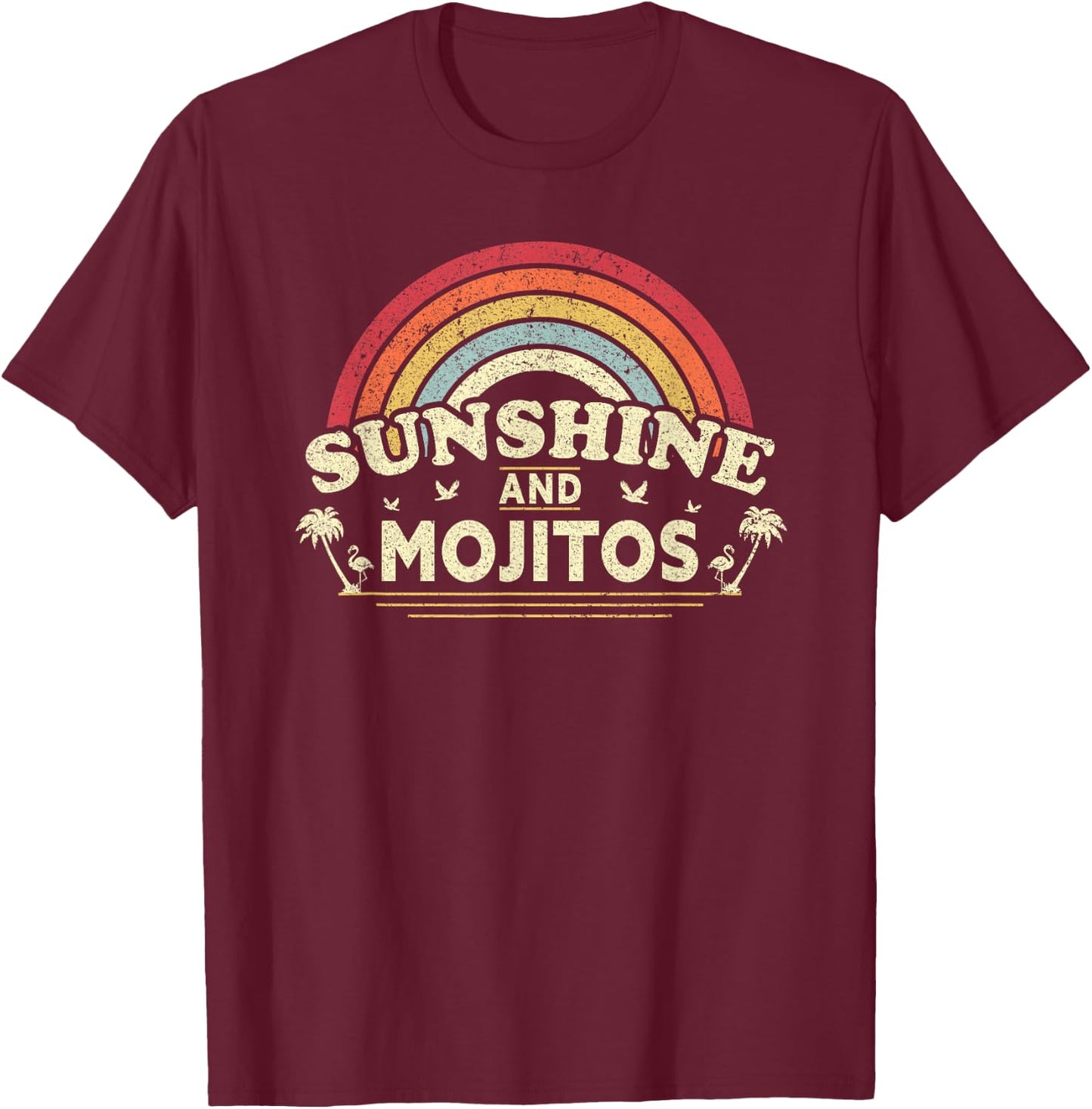 Mojito Sunshine and Mojitos Vintage Shirt T-Shirt - T-Shirt | Maroon