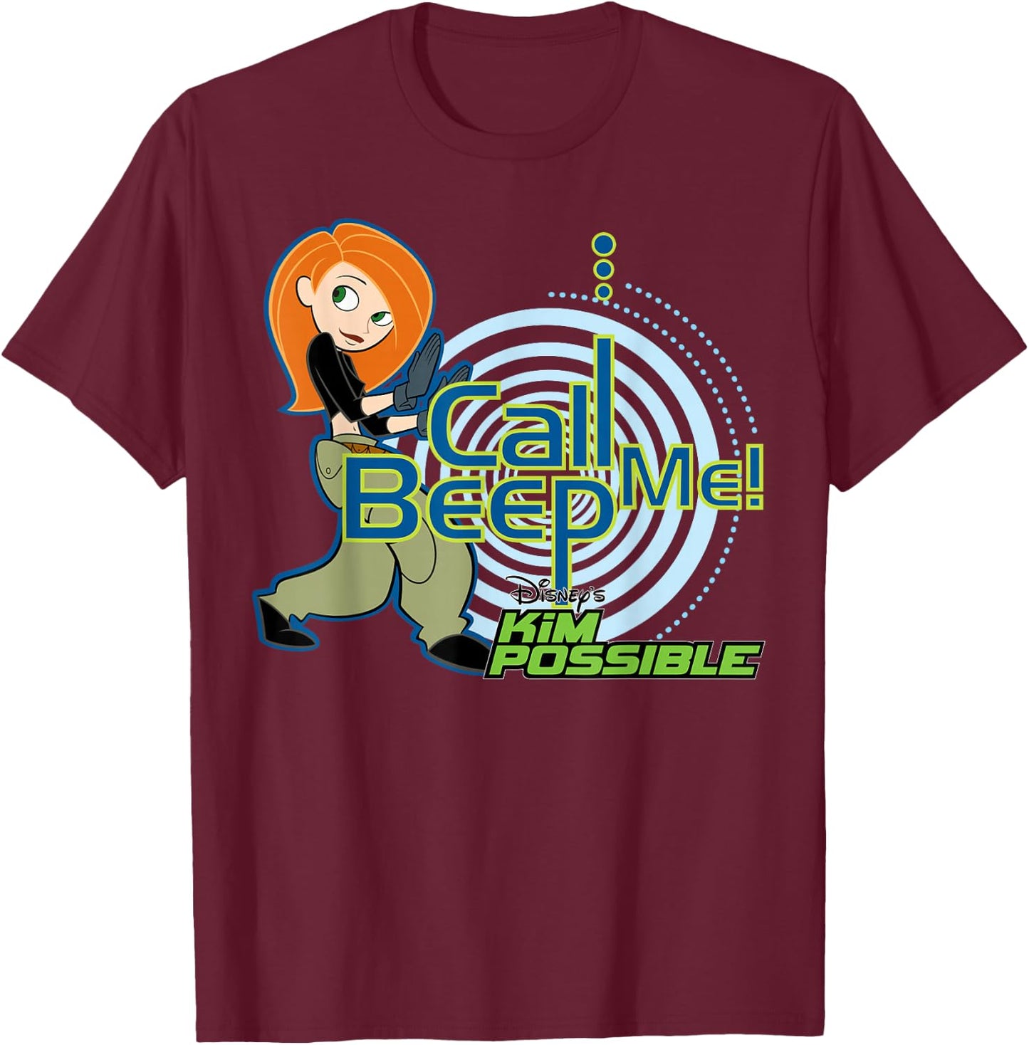 Kim Possible - Call Me Beep Me T-Shirt - T-Shirt | Maroon